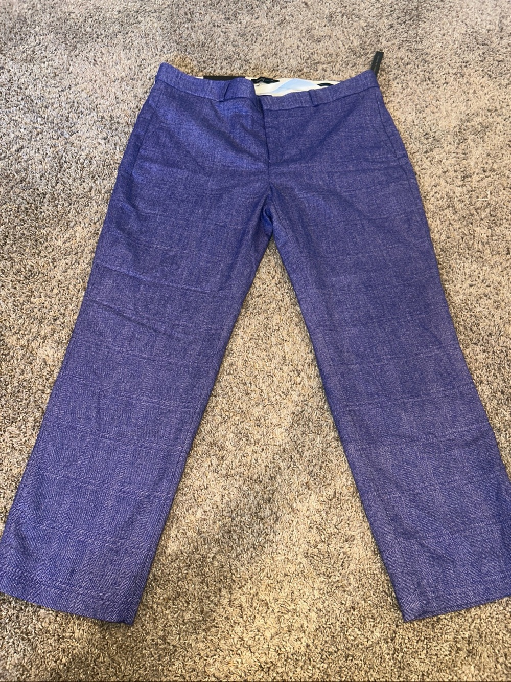 Banana Republic Women's Avery Purple Mid-Rise Straight Ankle Pants Sz 12 NEW NWT